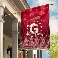Georgia Christmas Garden Flag Santa Riding Reindeer Xmas Pattern - Wonder Print Shop