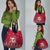 Georgia Christmas Grocery Bag Santa Riding Reindeer Xmas Pattern