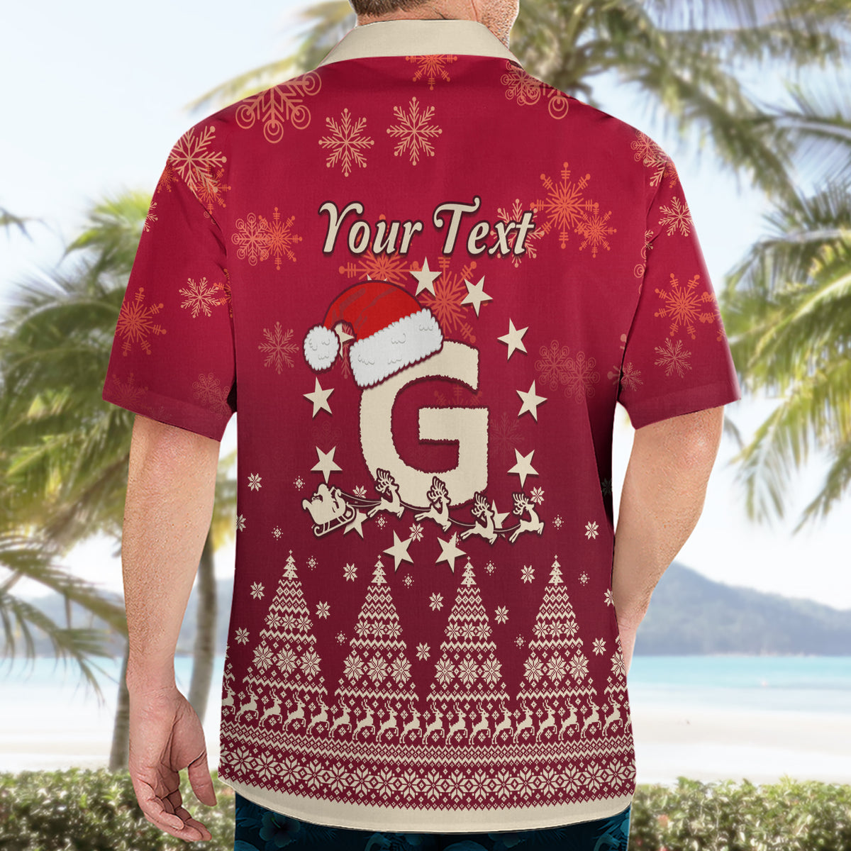 Georgia Christmas Hawaiian Shirt Santa Riding Reindeer Xmas Pattern - Wonder Print Shop