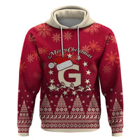 Georgia Christmas Hoodie Santa Riding Reindeer Xmas Pattern - Wonder Print Shop