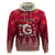 Georgia Christmas Hoodie Santa Riding Reindeer Xmas Pattern - Wonder Print Shop
