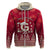Georgia Christmas Hoodie Santa Riding Reindeer Xmas Pattern - Wonder Print Shop