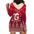 Georgia Christmas Hoodie Dress Santa Riding Reindeer Xmas Pattern - Wonder Print Shop