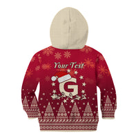 Georgia Christmas Kid Hoodie Santa Riding Reindeer Xmas Pattern - Wonder Print Shop