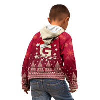 Georgia Christmas Kid Hoodie Santa Riding Reindeer Xmas Pattern - Wonder Print Shop