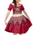 Georgia Christmas Kid Short Sleeve Dress Santa Riding Reindeer Xmas Pattern - Wonder Print Shop