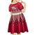 Georgia Christmas Kid Short Sleeve Dress Santa Riding Reindeer Xmas Pattern - Wonder Print Shop