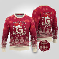 Georgia Christmas Ugly Christmas Sweater Santa Riding Reindeer Xmas Pattern - Wonder Print Shop