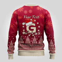 Georgia Christmas Ugly Christmas Sweater Santa Riding Reindeer Xmas Pattern - Wonder Print Shop