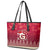 Georgia Christmas Leather Tote Bag Santa Riding Reindeer Xmas Pattern - Wonder Print Shop
