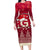 Georgia Christmas Long Sleeve Bodycon Dress Santa Riding Reindeer Xmas Pattern - Wonder Print Shop