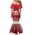 Georgia Christmas Mermaid Dress Santa Riding Reindeer Xmas Pattern - Wonder Print Shop