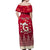 Georgia Christmas Off Shoulder Maxi Dress Santa Riding Reindeer Xmas Pattern - Wonder Print Shop