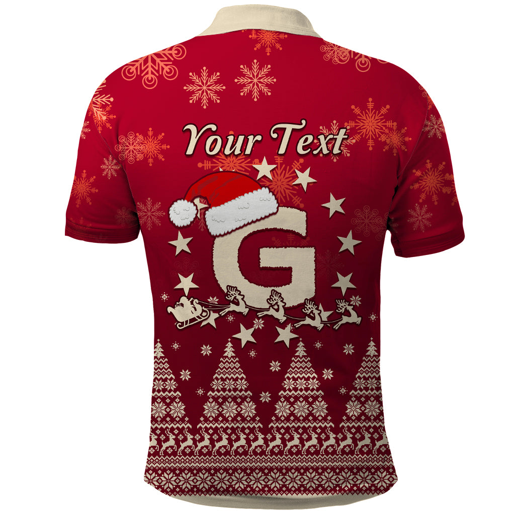 Georgia Christmas Polo Shirt Santa Riding Reindeer Xmas Pattern - Wonder Print Shop