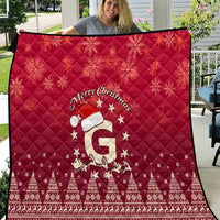 Georgia Christmas Quilt Santa Riding Reindeer Xmas Pattern - Wonder Print Shop