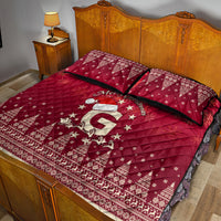 Georgia Christmas Quilt Bed Set Santa Riding Reindeer Xmas Pattern - Wonder Print Shop