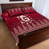Georgia Christmas Quilt Bed Set Santa Riding Reindeer Xmas Pattern - Wonder Print Shop