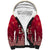 Georgia Christmas Sherpa Hoodie Santa Riding Reindeer Xmas Pattern - Wonder Print Shop