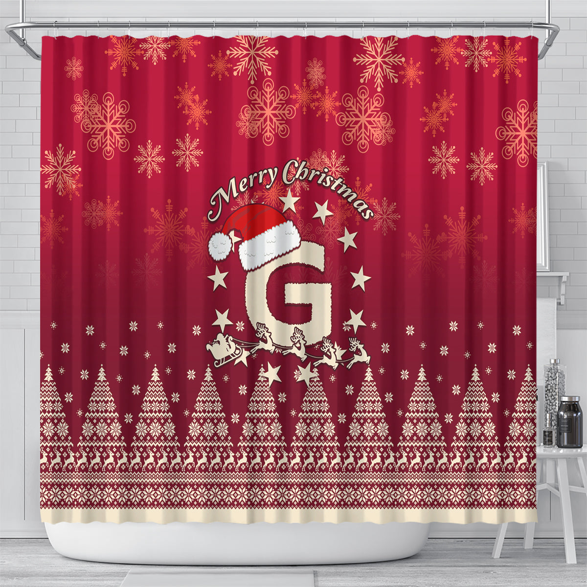 georgia-christmas-shower-curtain-santa-riding-reindeer-xmas-pattern