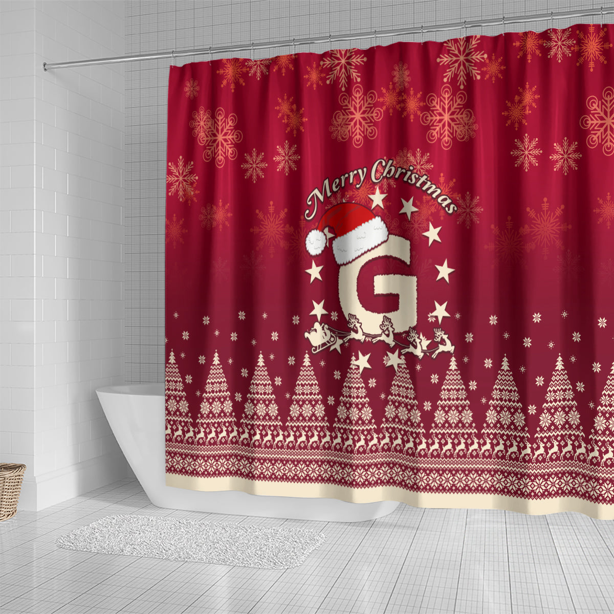 georgia-christmas-shower-curtain-santa-riding-reindeer-xmas-pattern