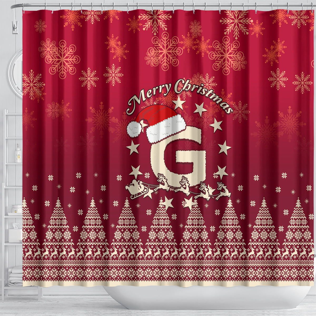 georgia-christmas-shower-curtain-santa-riding-reindeer-xmas-pattern