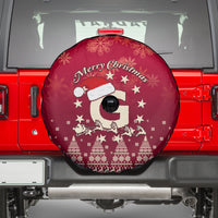 Georgia Christmas Spare Tire Cover Santa Riding Reindeer Xmas Pattern - Wonder Print Shop