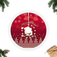 Georgia Christmas Tree Skirt Santa Riding Reindeer Xmas Pattern - Wonder Print Shop