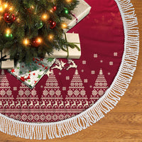Georgia Christmas Tree Skirt Santa Riding Reindeer Xmas Pattern - Wonder Print Shop
