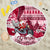 Georgia Christmas Beach Blanket Santa Claus Riding Motorcycle With Gray Squirrel - Wonder Print Shop
