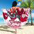Georgia Christmas Beach Blanket Santa Claus Riding Motorcycle With Gray Squirrel - Wonder Print Shop