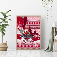 Georgia Christmas Canvas Wall Art Santa Claus Riding Motorcycle With Gray Squirrel - Wonder Print Shop