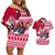 Georgia Christmas Couples Matching Off Shoulder Short Dress and Hawaiian Shirt Santa Claus Riding Motorcycle With Gray Squirrel - Wonder Print Shop