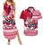 Georgia Christmas Couples Matching Summer Maxi Dress and Hawaiian Shirt Santa Claus Riding Motorcycle With Gray Squirrel - Wonder Print Shop