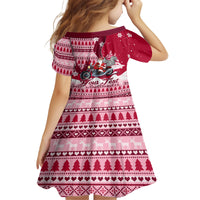 Georgia Christmas Family Matching Off Shoulder Short Dress and Hawaiian Shirt Santa Claus Riding Motorcycle With Gray Squirrel - Wonder Print Shop