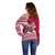 Georgia Christmas Off Shoulder Sweater Santa Claus Riding Motorcycle With Gray Squirrel - Wonder Print Shop