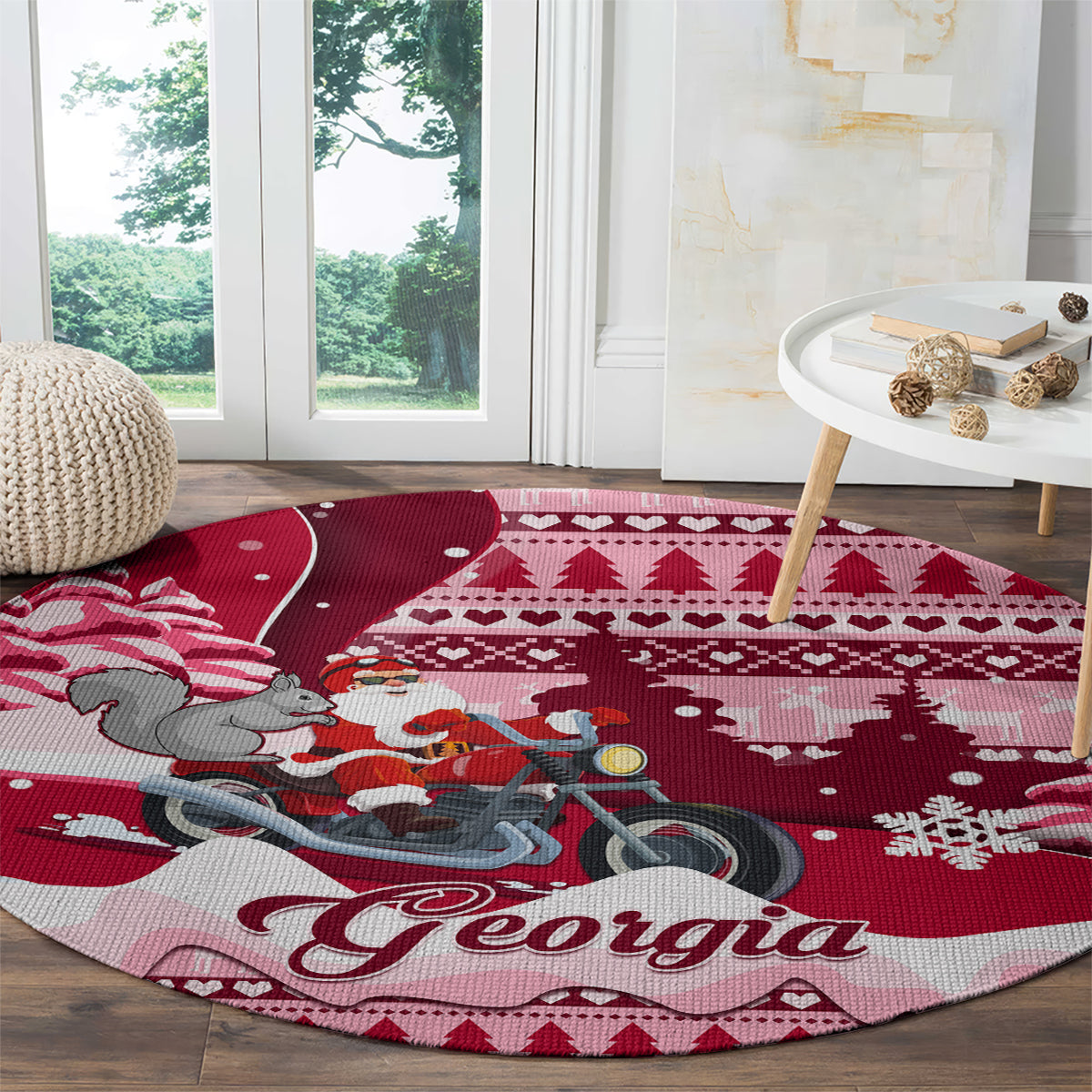 georgia-christmas-round-carpet-santa-claus-riding-motorcycle-with-gray-squirrel