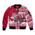 Georgia Christmas Sleeve Zip Bomber Jacket Santa Claus Riding Motorcycle With Gray Squirrel - Wonder Print Shop