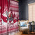 Georgia Christmas Window Curtain Santa Claus Riding Motorcycle With Gray Squirrel - Wonder Print Shop