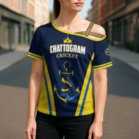 Custom Chattogram Cricket Royals Cross Shoulder Shirt Passion Power Purpose - Wonder Print Shop