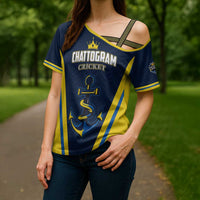 Custom Chattogram Cricket Royals Cross Shoulder Shirt Passion Power Purpose - Wonder Print Shop