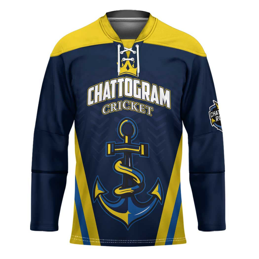 Custom Chattogram Cricket Royals Hockey Jersey Passion Power Purpose - Wonder Print Shop