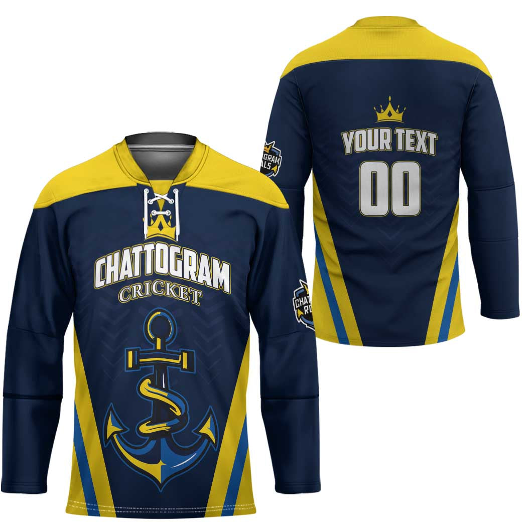 Custom Chattogram Cricket Royals Hockey Jersey Passion Power Purpose - Wonder Print Shop