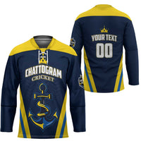 Custom Chattogram Cricket Royals Hockey Jersey Passion Power Purpose - Wonder Print Shop