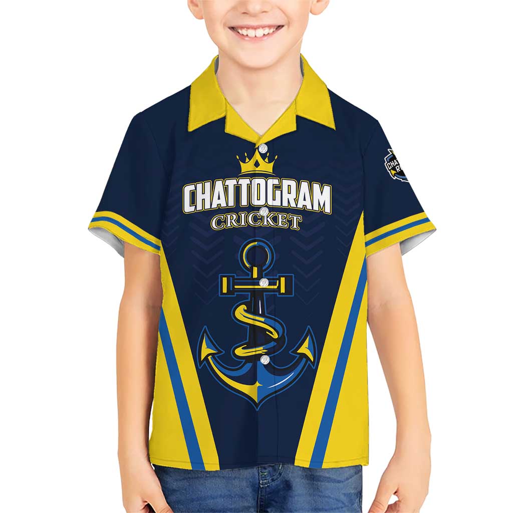 Custom Chattogram Cricket Royals Kid Hawaiian Shirt Passion Power Purpose - Wonder Print Shop