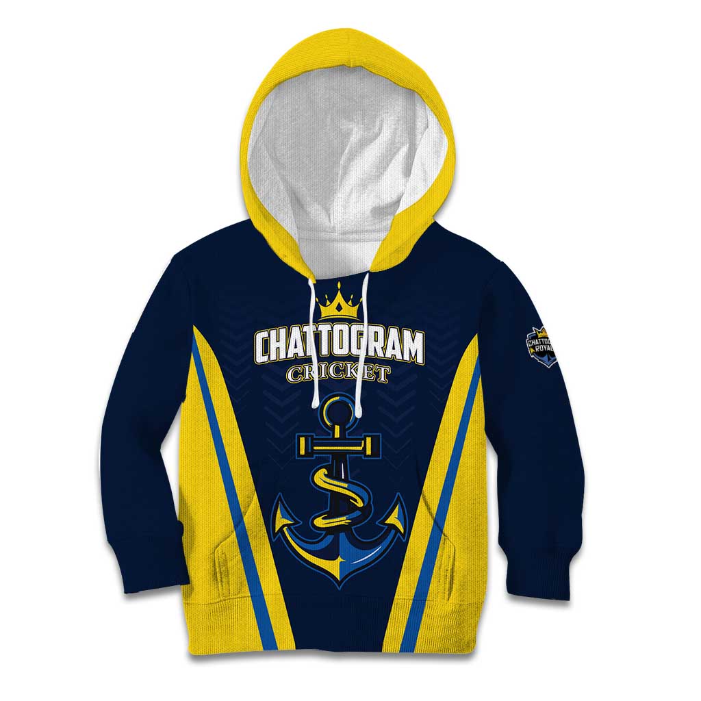 Custom Chattogram Cricket Royals Kid Hoodie Passion Power Purpose - Wonder Print Shop