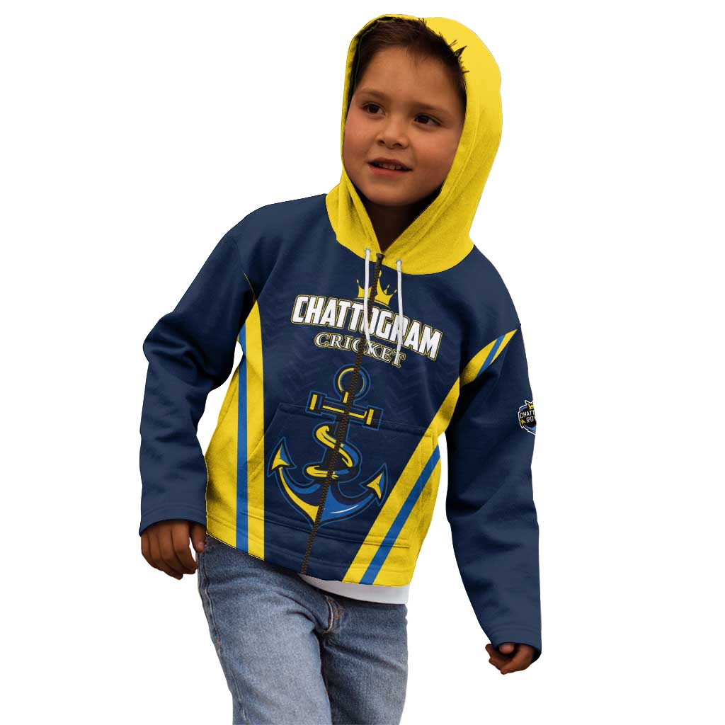 Custom Chattogram Cricket Royals Kid Hoodie Passion Power Purpose - Wonder Print Shop
