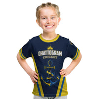 Custom Chattogram Cricket Royals Kid T Shirt Passion Power Purpose - Wonder Print Shop