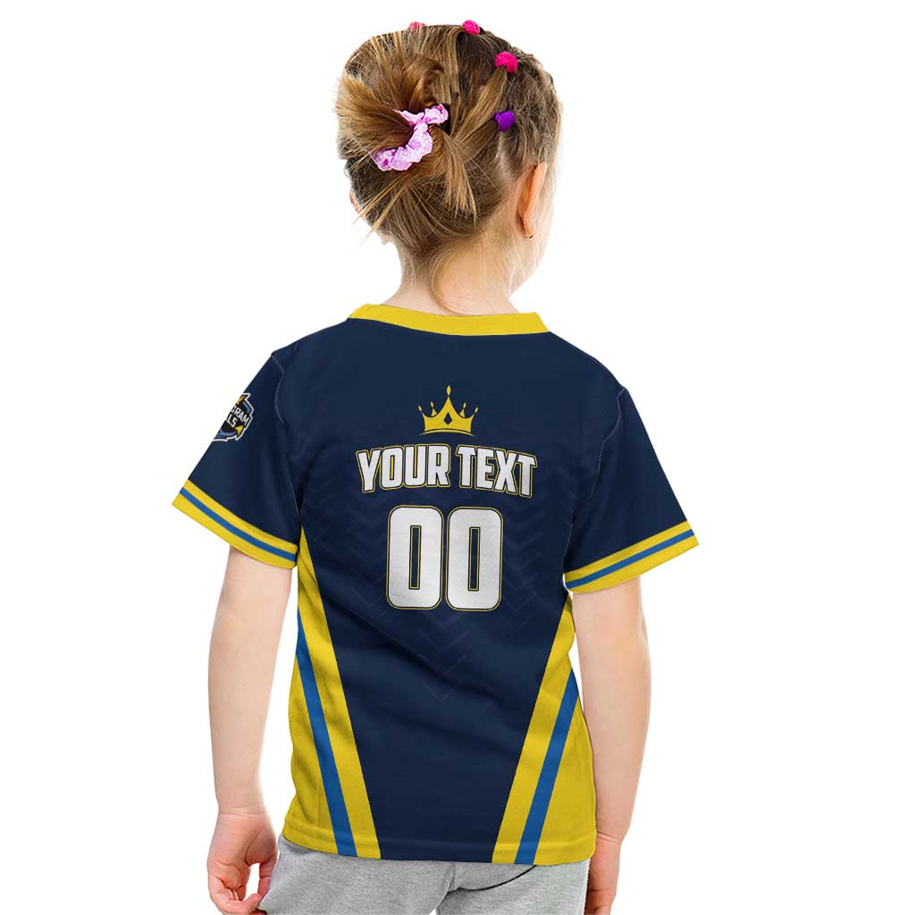 Custom Chattogram Cricket Royals Kid T Shirt Passion Power Purpose - Wonder Print Shop