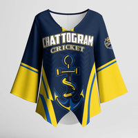 Custom Chattogram Cricket Royals Kimono Sleeve Blouse Passion Power Purpose - Wonder Print Shop