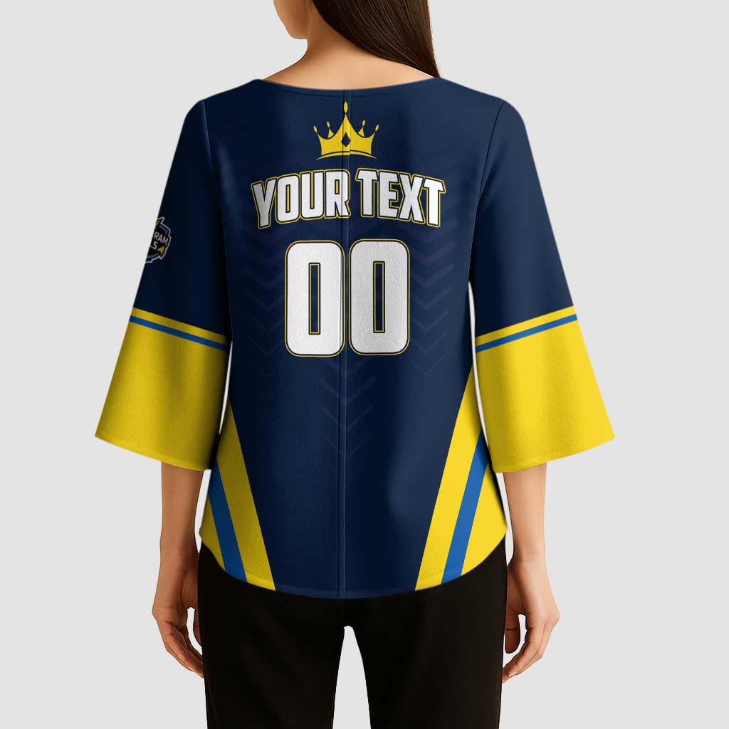 Custom Chattogram Cricket Royals Kimono Sleeve Blouse Passion Power Purpose - Wonder Print Shop